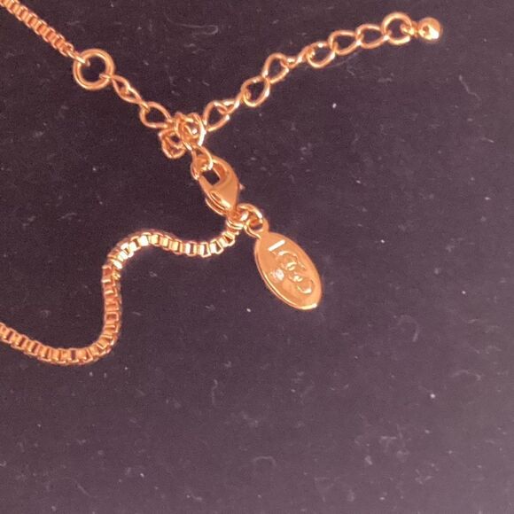 LOGO Brand Goldtone Multi-Color Faceted Crystals Necklace - Picture 4 of 9